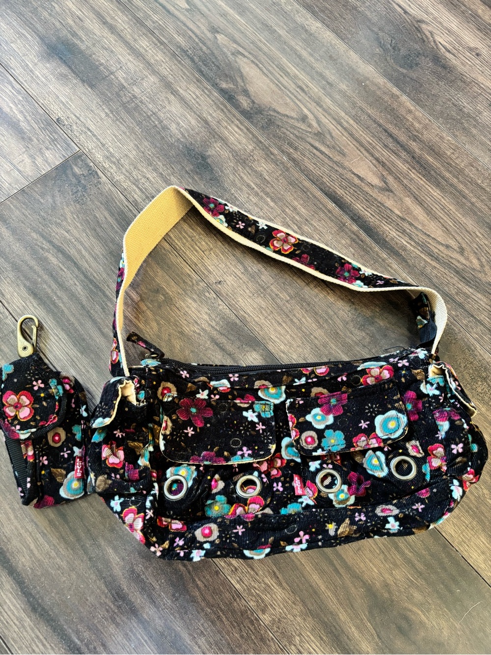 Y2K Levi's floral shoulder bag